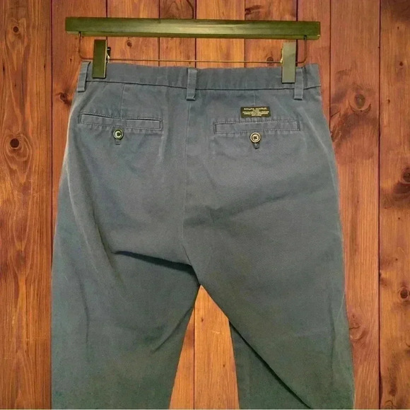 Banana Republic Emerson Chino  Pants 100% Cotton Dark Blue EUC - Picture 3 of 14